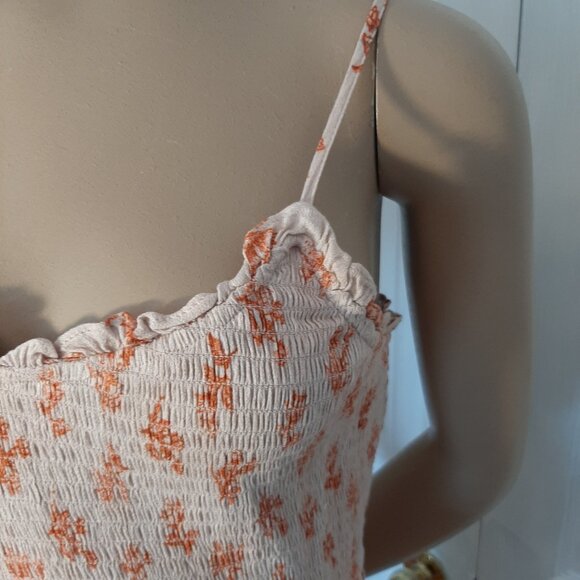 FOREVER 21 Pink Floral Fitted Sweetheart Sleeveless Smocked Mini Dress - Size XS - Picture 5 of 11